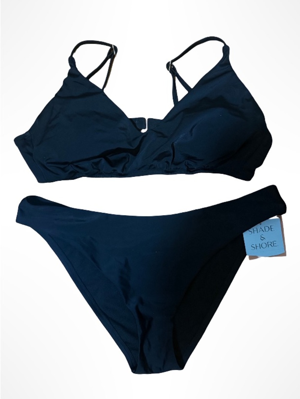 Shade & Shore Black Women's Two-Piece Bikini Set
